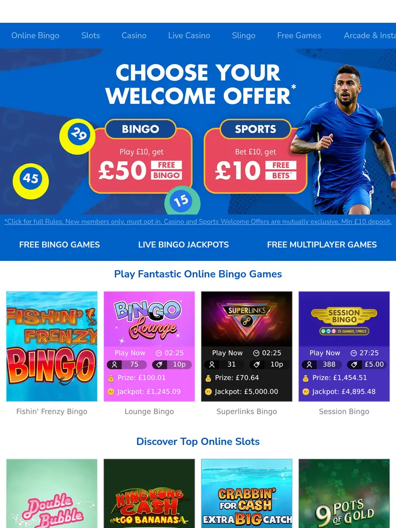 Jackpot Joy - homepage (tablet)