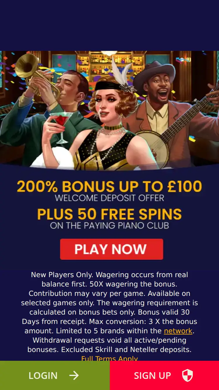Jazzy Spins - homepage (mobile)