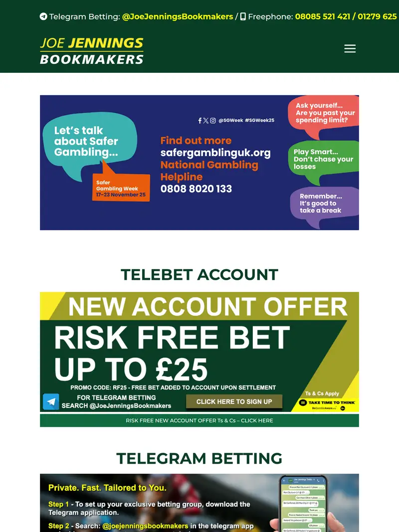 Joe Jennings - homepage (tablet)