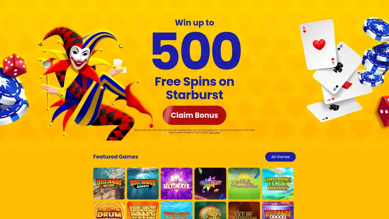 Joker Slots - homepage (desktop)