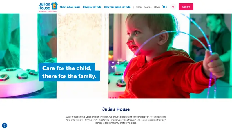 Julias House - homepage (desktop)
