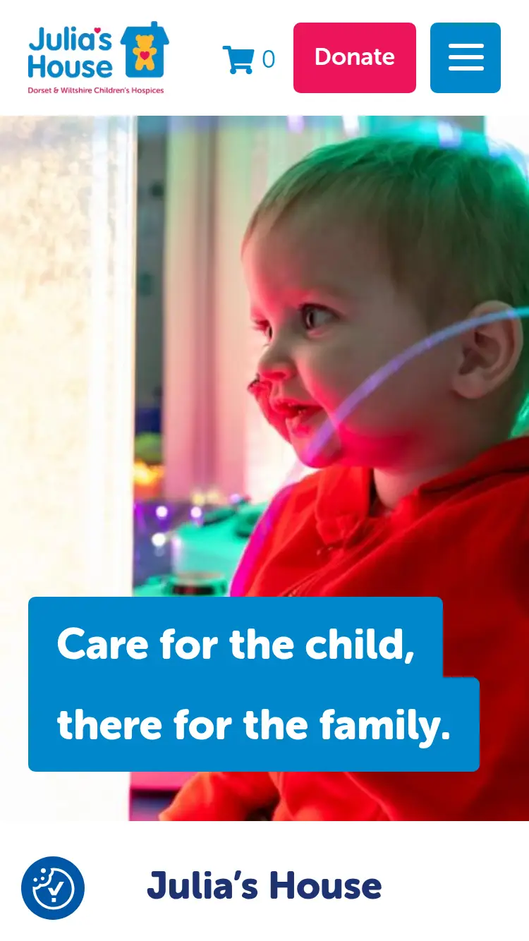 Julias House - homepage (mobile)