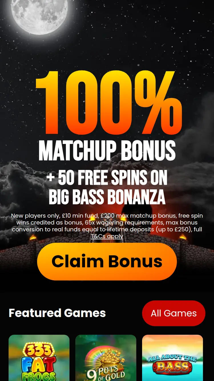 Kong Casino - homepage (mobile)