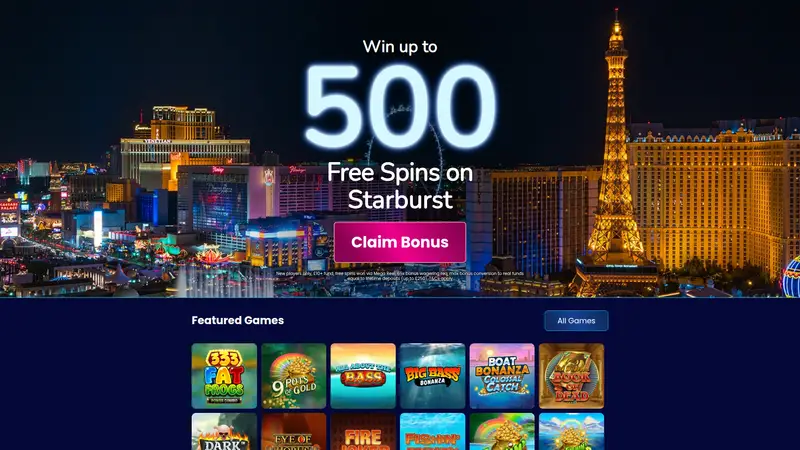 Late Casino - homepage (desktop)