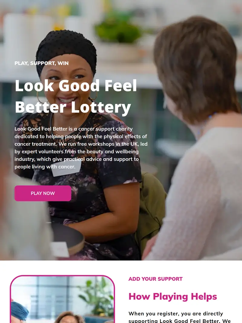 LGFB Lottery - homepage (tablet)