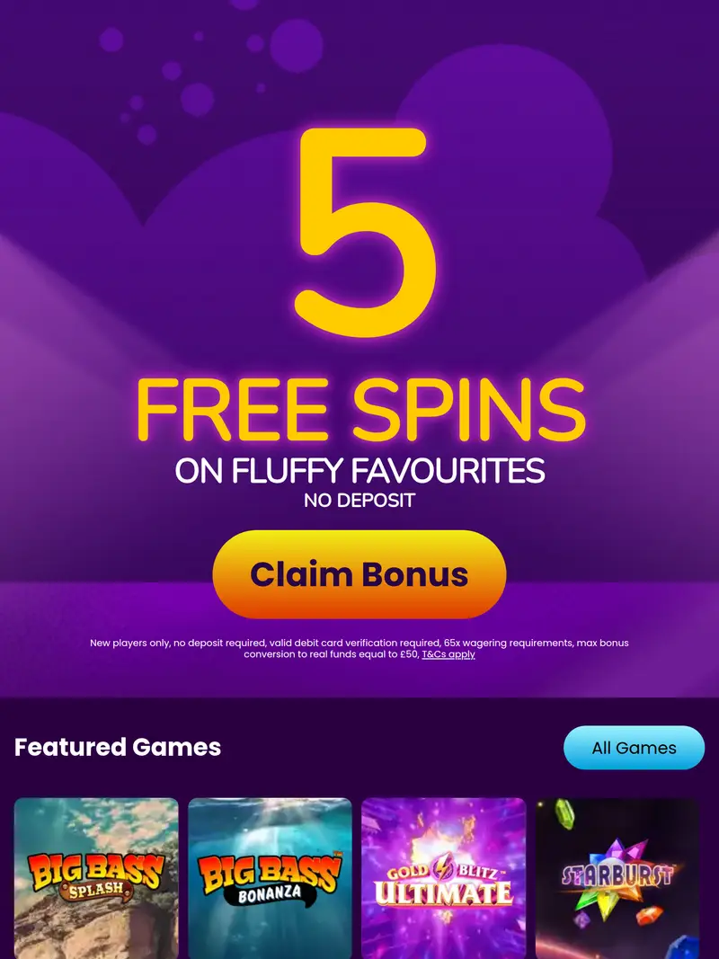 Lights Camera Bingo - homepage (tablet)