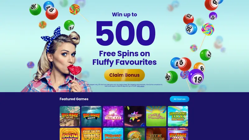 Lollipop Bingo - homepage (desktop)