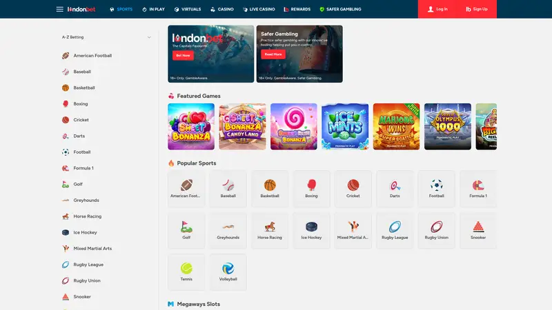 London - homepage (desktop)