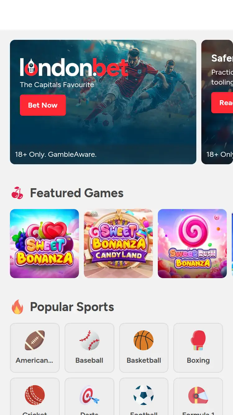 London - homepage (mobile)