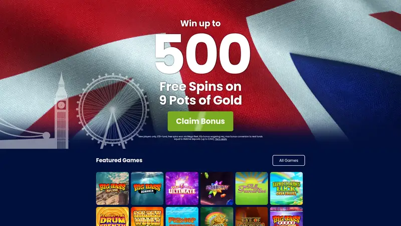 London Jackpots - homepage (desktop)