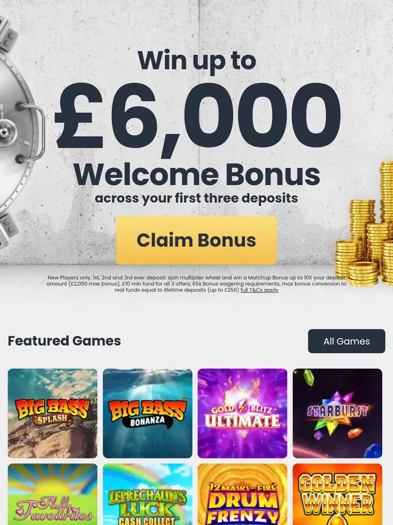 Loot Casino - homepage (tablet)