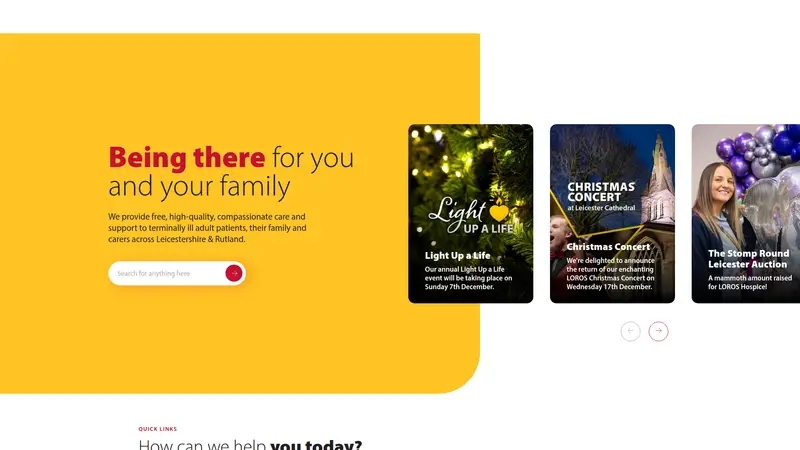 Loros - homepage (desktop)