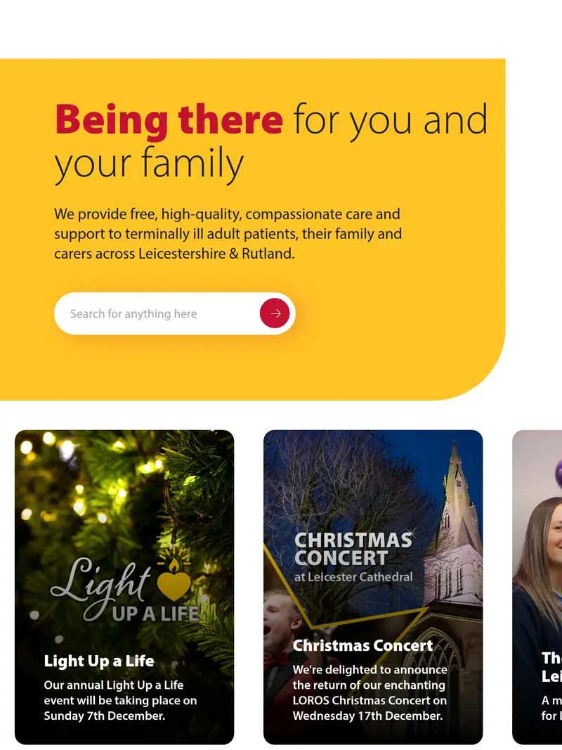 Loros - homepage (tablet)