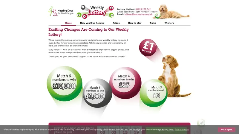 Lottery.hearingdogs - homepage (desktop)