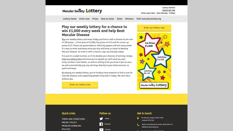 Lottery.macularsociety - homepage (desktop)