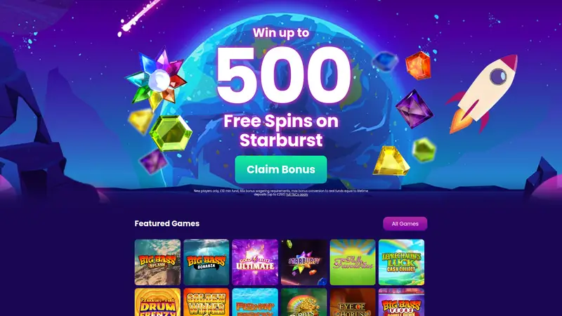 Lucky Stars Casino - homepage (desktop)