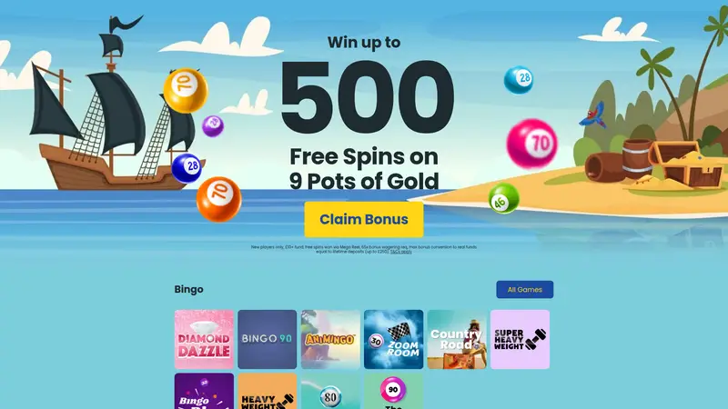 Lucky Admiral - homepage (desktop)