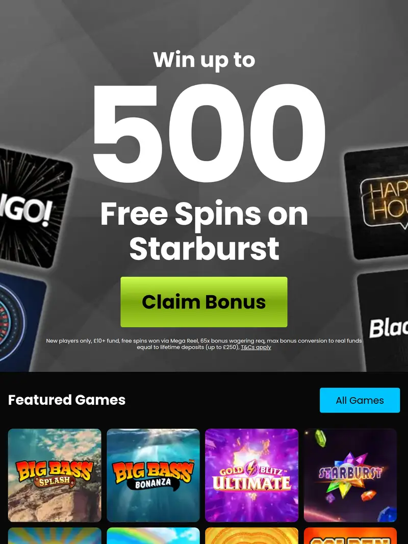 Lucy Casino - homepage (tablet)