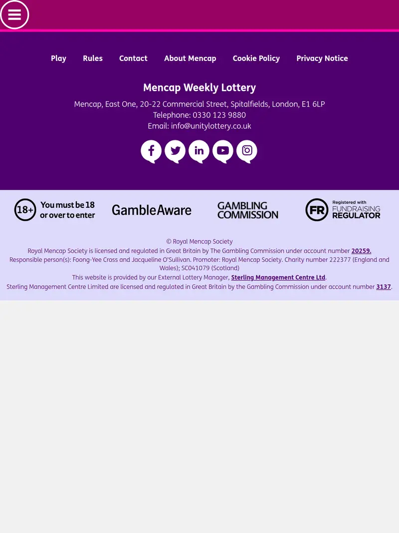 Mencap - homepage (tablet)