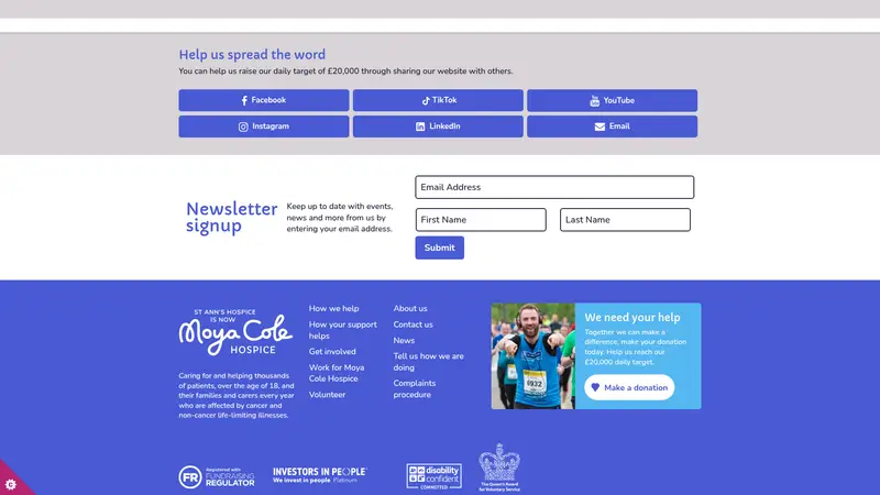 Moya Cole - homepage (desktop)