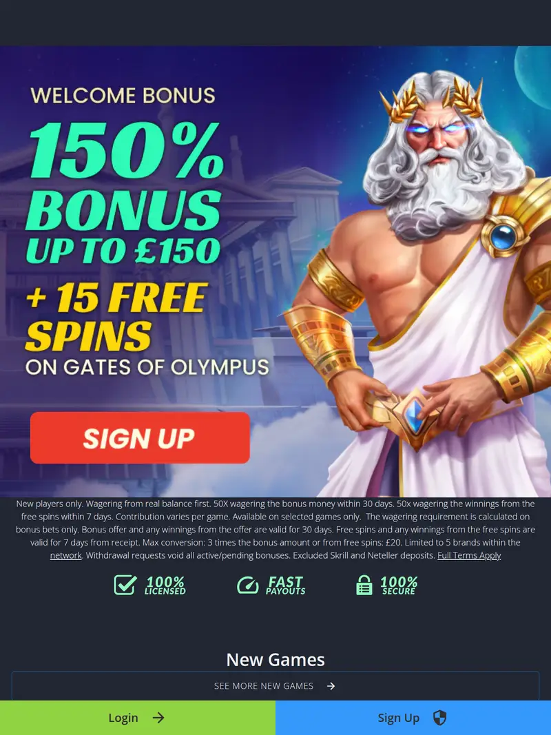 Mr Super Play - homepage (tablet)