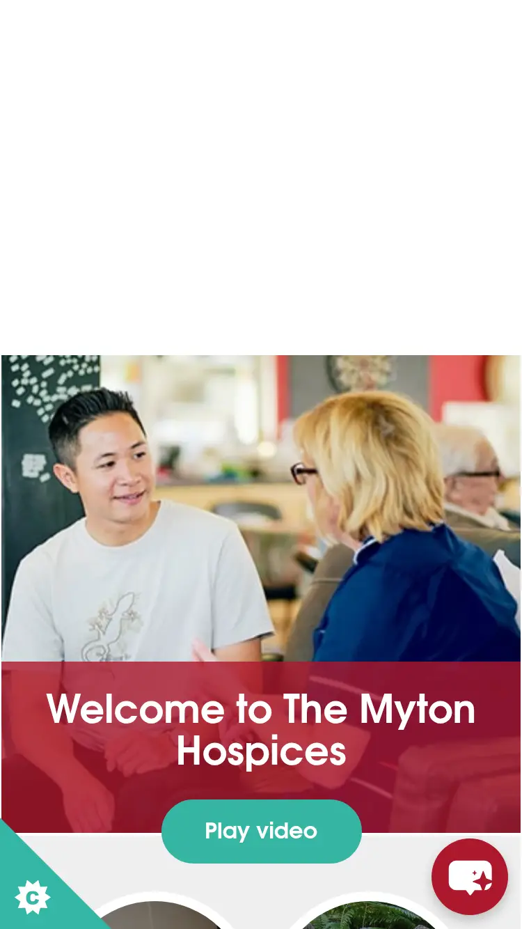 Myton Hospice - homepage (mobile)