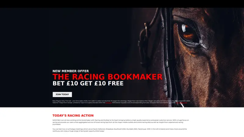 Nags Bet - homepage (desktop)