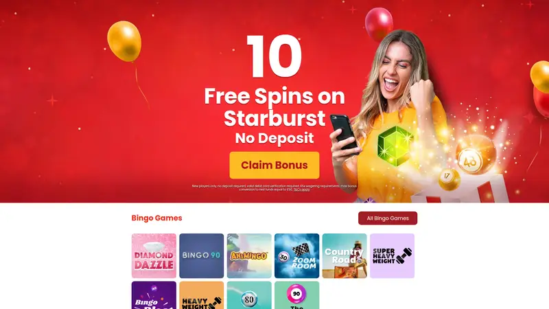 Nation Bingo - homepage (desktop)