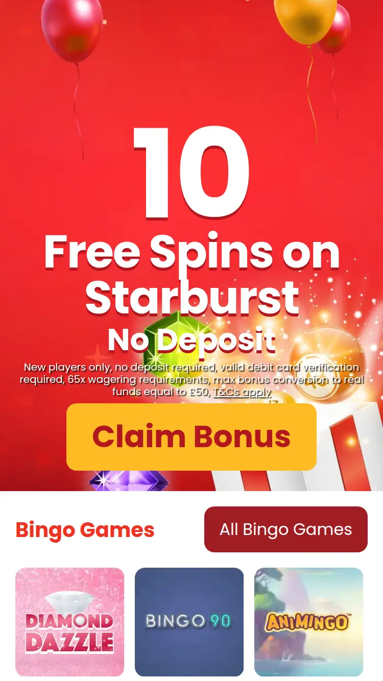 Nation Bingo - homepage (mobile)