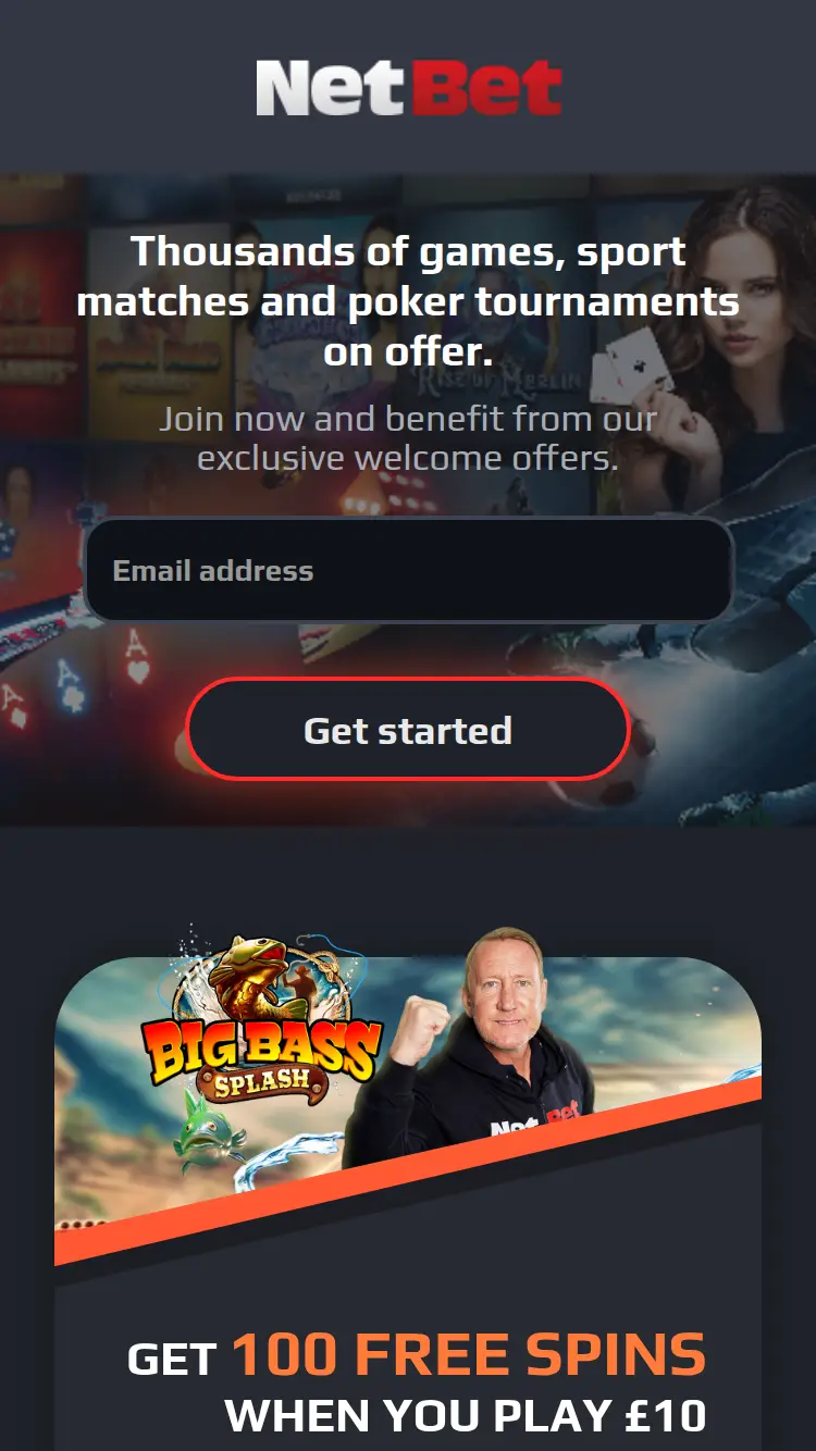 Net Bet - homepage (mobile)