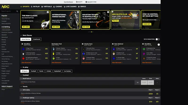 Nrg - homepage (desktop)