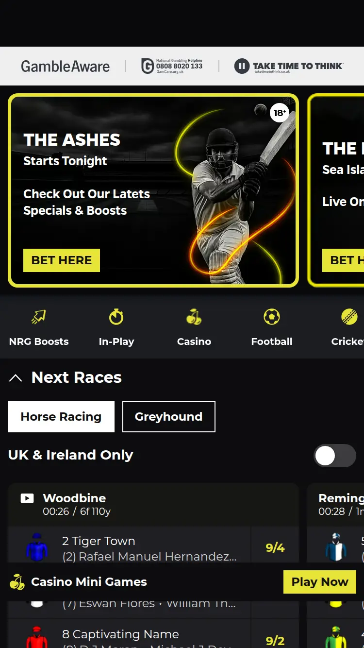 Nrg - homepage (mobile)