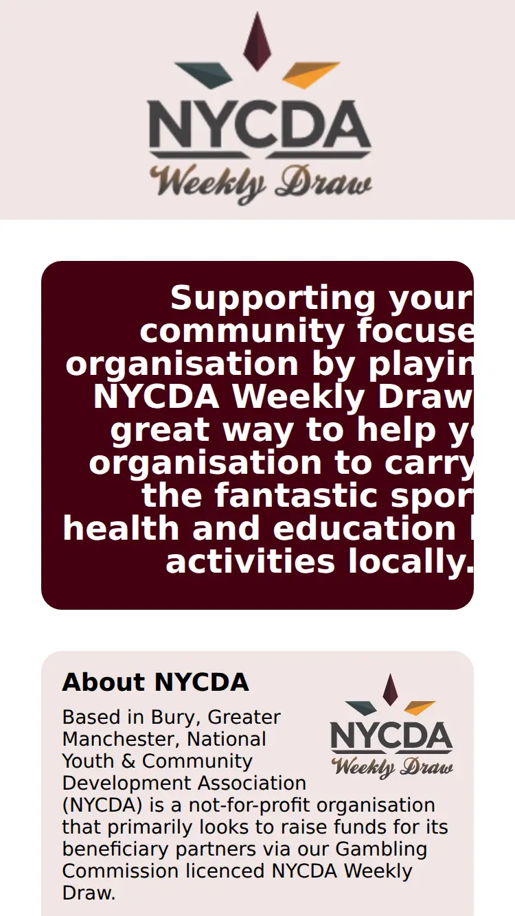 NYCDA Weekly Draw - homepage (mobile)