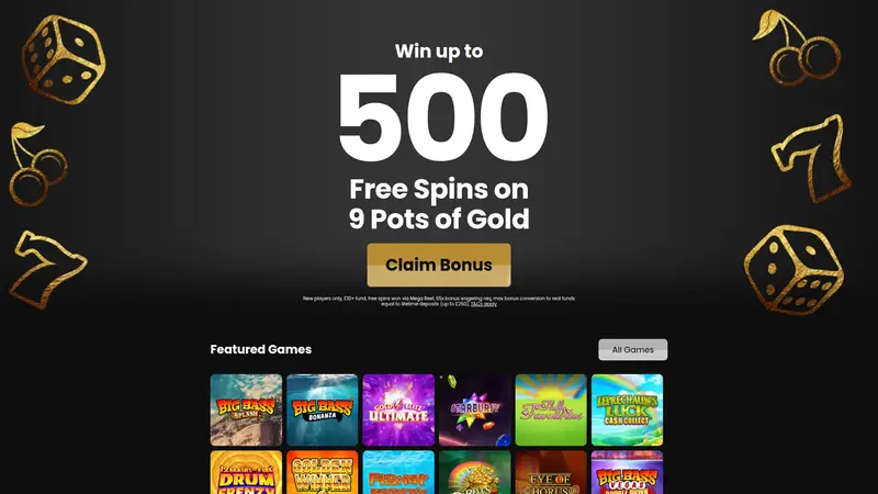 Olive Casino - homepage (desktop)