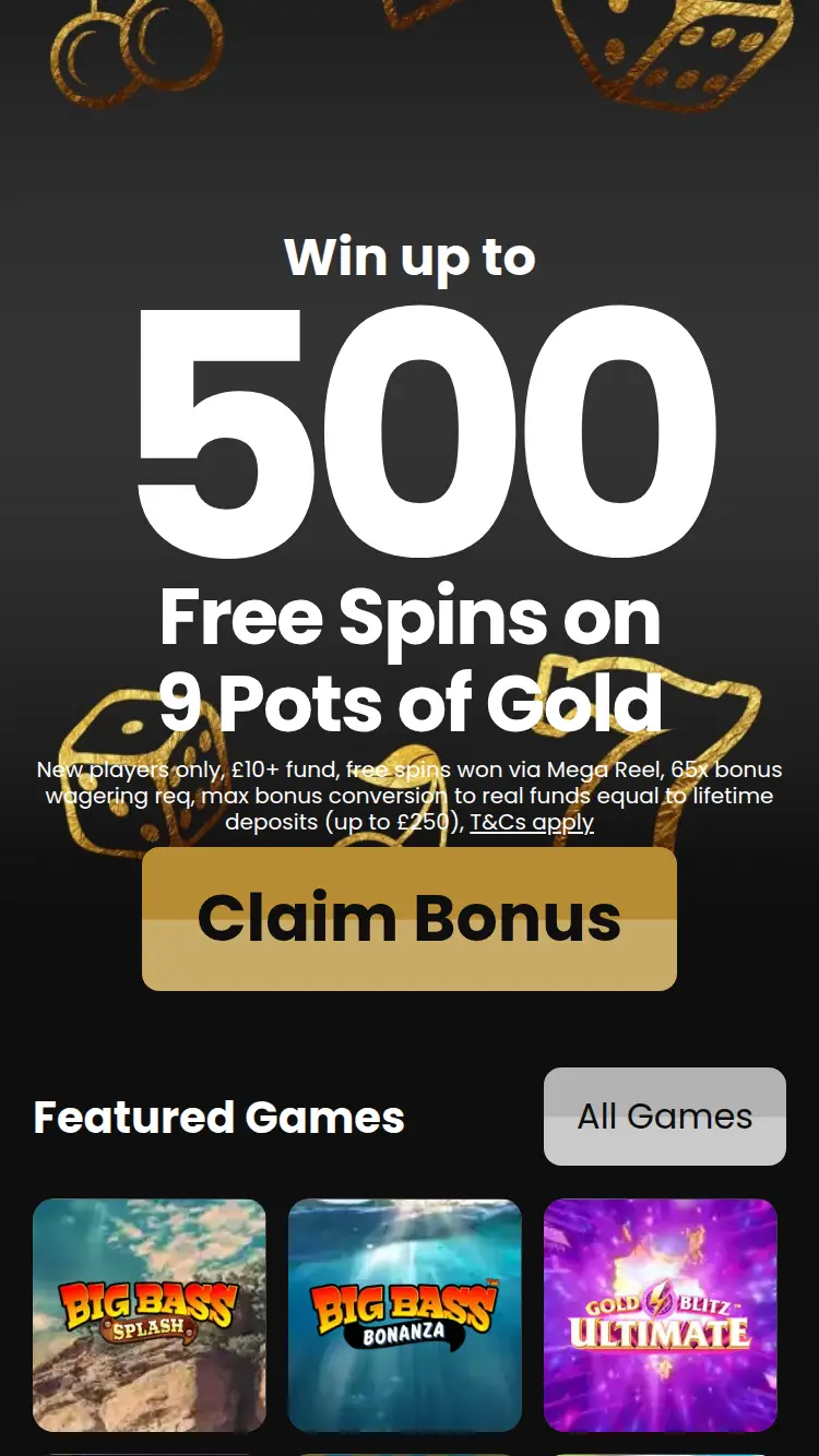 Olive Casino - homepage (mobile)