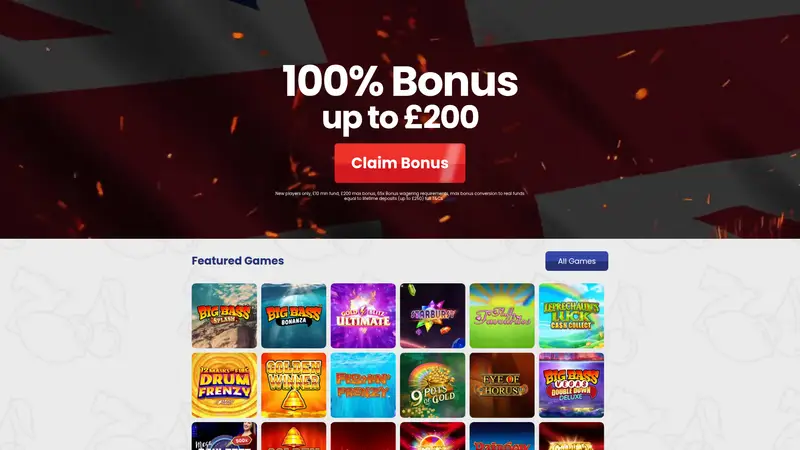 Online Slots UK - homepage (desktop)