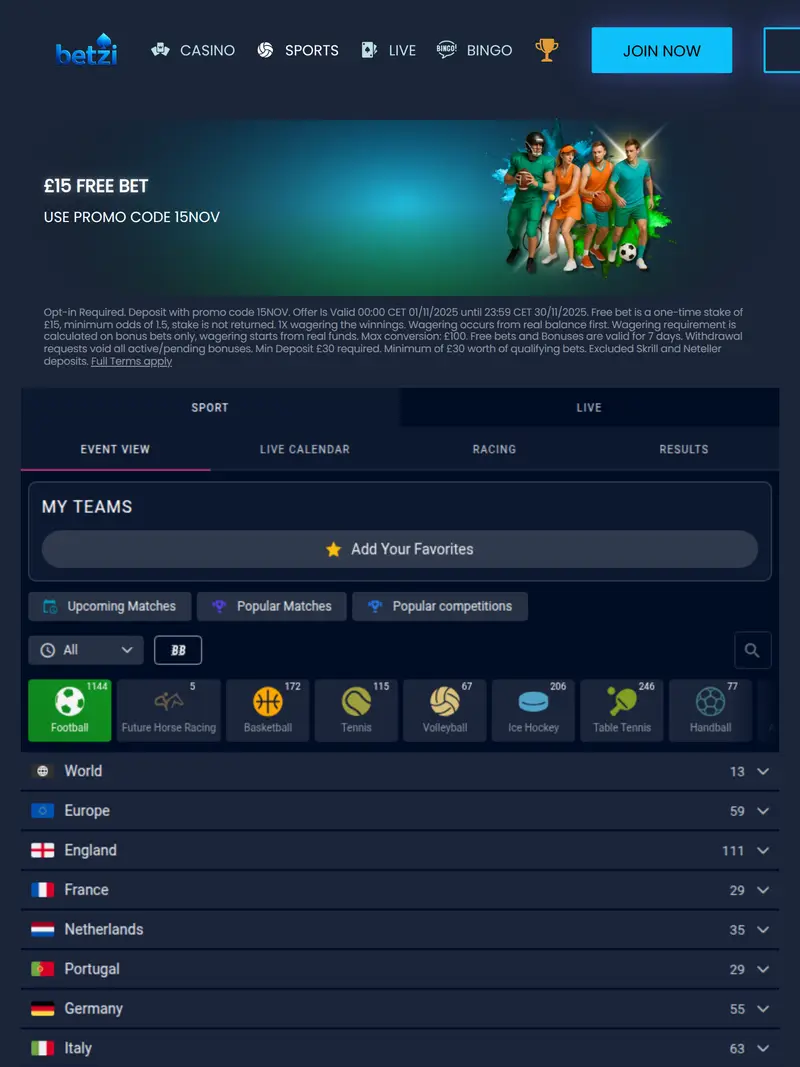 Play.betzi - homepage (tablet)