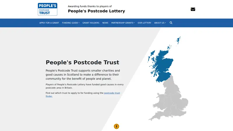 Postcode Trust - homepage (desktop)