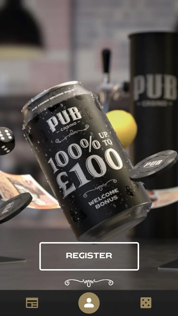 Pub Casino - homepage (mobile)