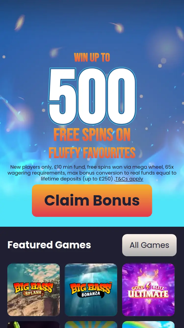 Riva Slots - homepage (mobile)