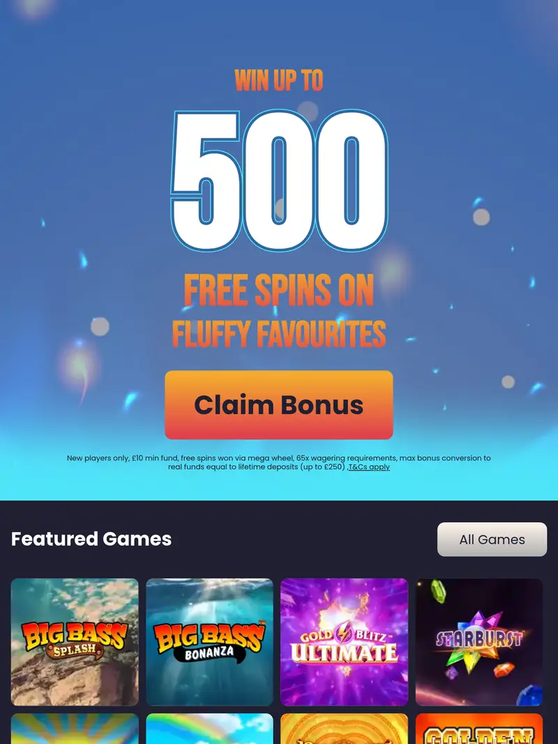 Riva Slots - homepage (tablet)