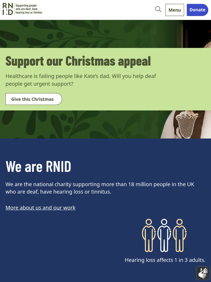 Rnid - homepage (tablet)