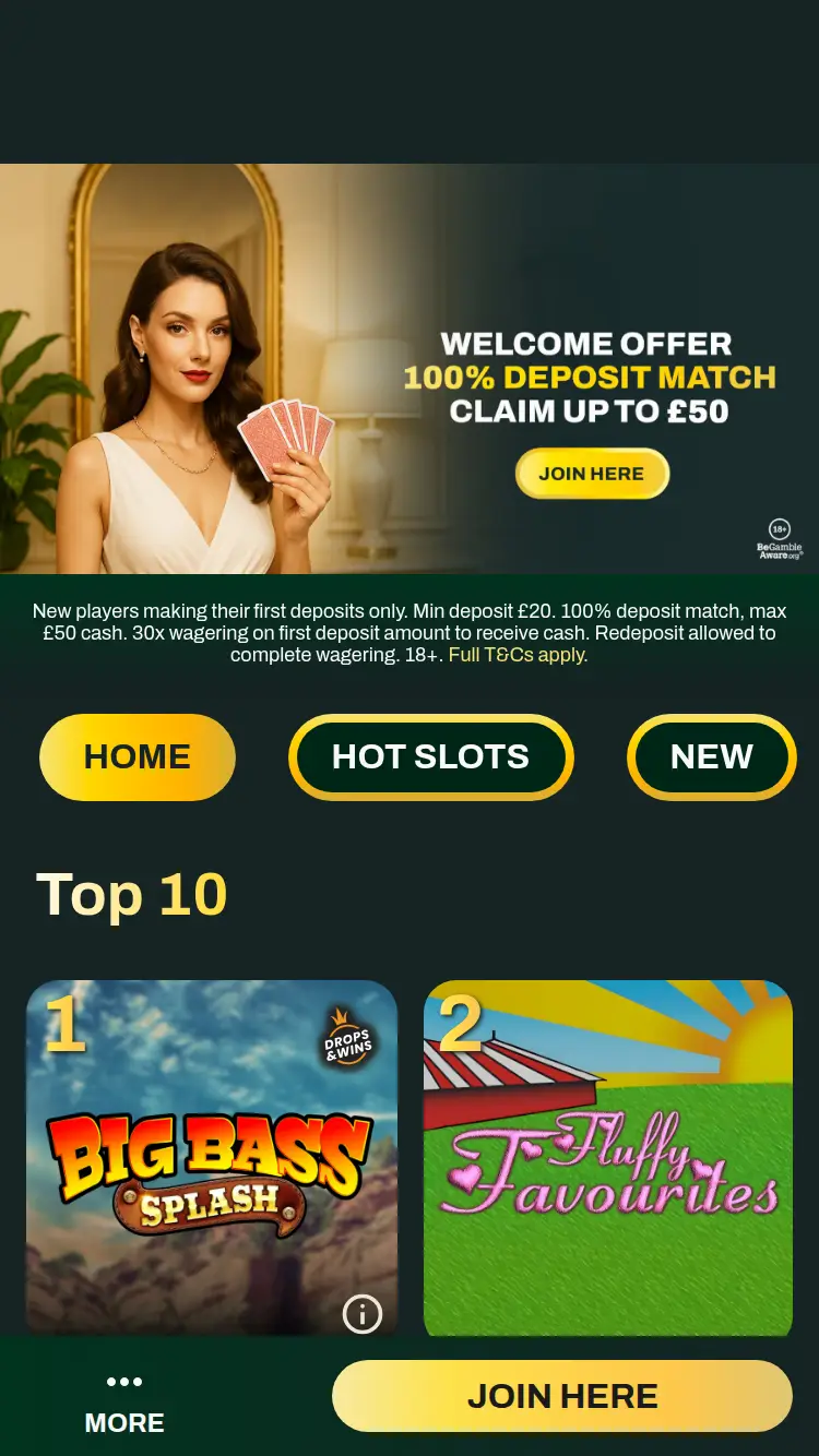 Rose Casino - homepage (mobile)