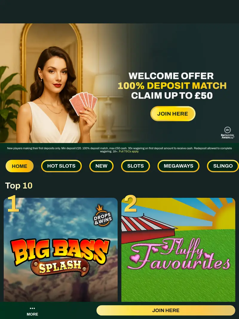 Rose Casino - homepage (tablet)
