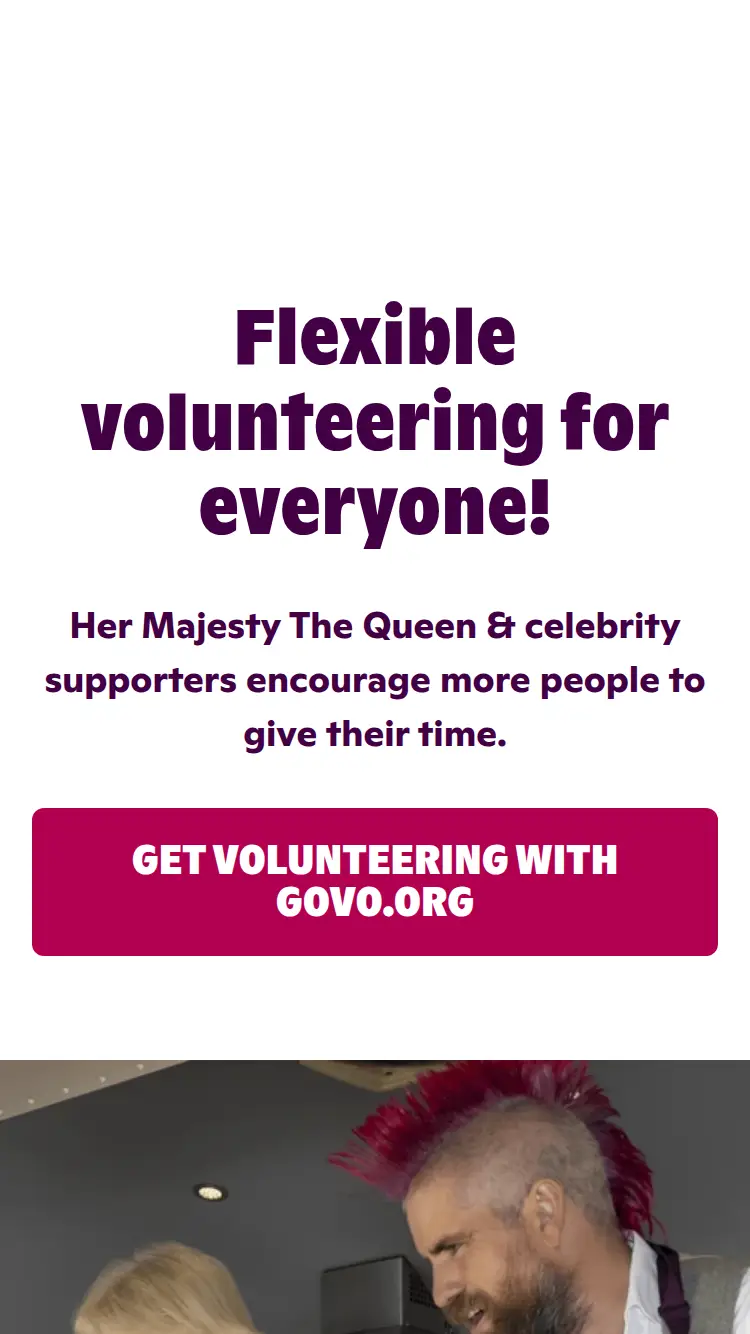 Royal Voluntary Service - homepage (mobile)