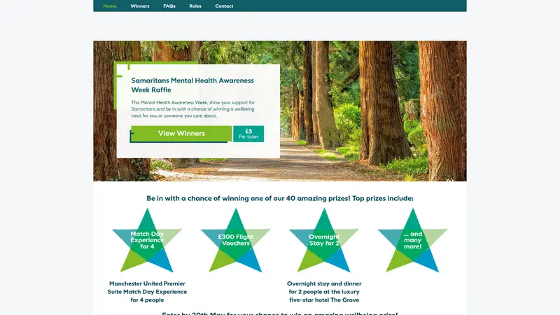 Samaritans - homepage (desktop)