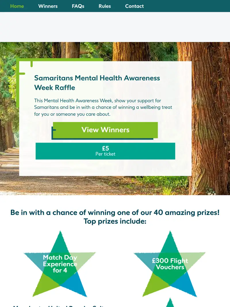 Samaritans - homepage (tablet)