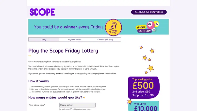 Scope - homepage (desktop)