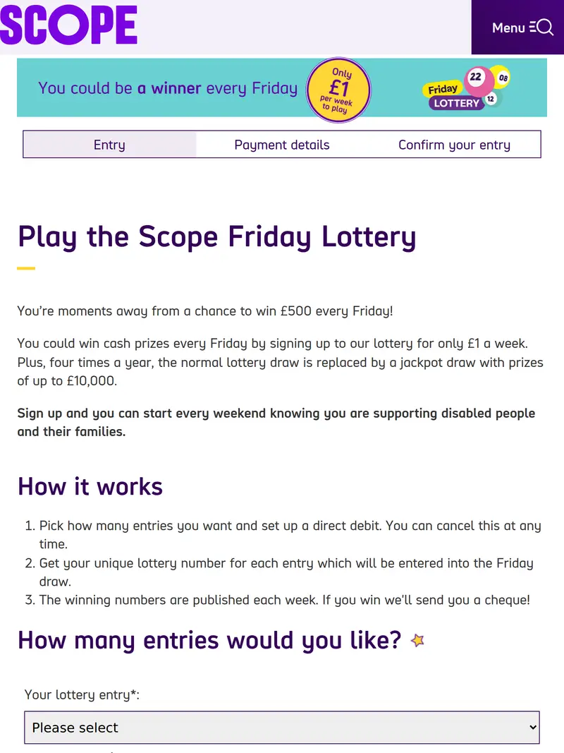 Scope - homepage (tablet)