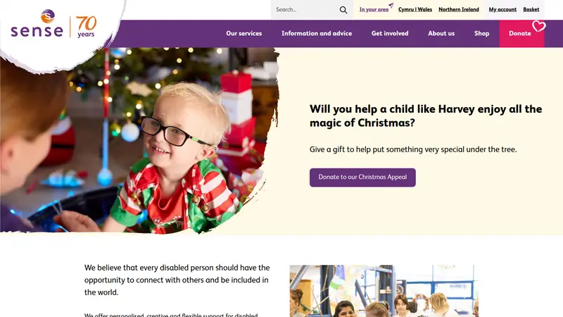 Sense - homepage (desktop)